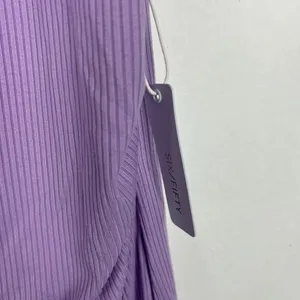 NWT Six/Fifty The Everly One-Shoulder Midi Dress Ribbed Purple Size Medium M NEW thumbnail 6