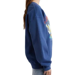 DAYDREAMER Bon Voyage BF Sweatshirt in Washed Indigo, Size Small New without Tag thumbnail 5