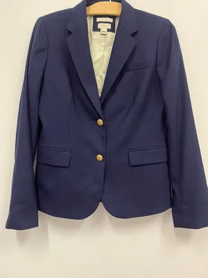 J. Crew Schoolboy Wool blend Navy Blazer with Gold Buttons size 6 thumbnail 2