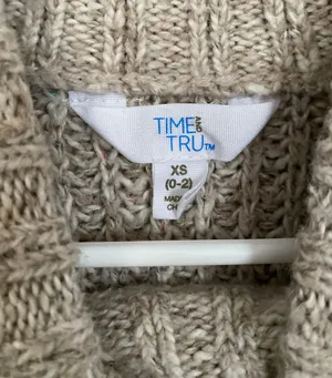 Time & Tru Knit Crop Sweater thumbnail 2