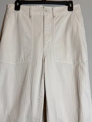 Madewell The Perfect Vintage Wide-Leg Pant: Utility Edition Women's 29 Linen Tan thumbnail 7