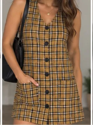 Loft 2p dress fall plaid thumbnail 1