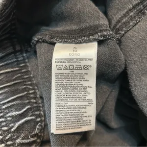 Gap High Rise Wide Leg Cargo Jeans Utility Black Wash Size XL thumbnail 5