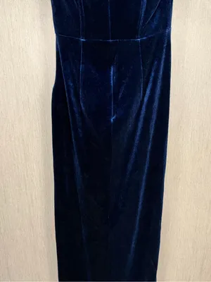 Bardot Navy Velvet Strapless Column Dress Size XS thumbnail 12