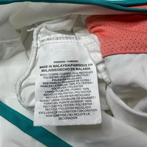 Nike Tempo Dri Fit White Coral Teal Running Shorts Women's Medium thumbnail 5