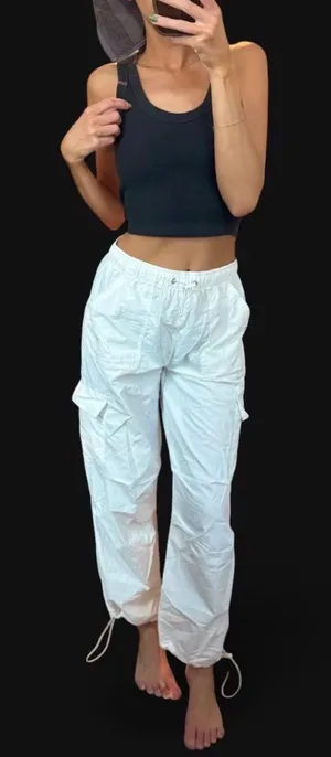 No Boundaries white cargo pants thumbnail 1