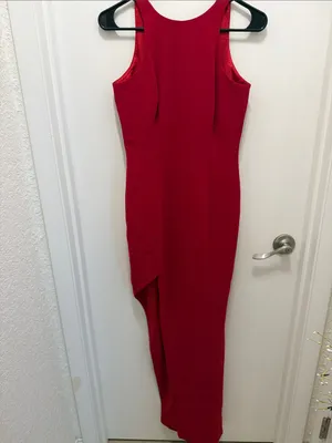 Jay Godfrey Red Maxi Dress Size 2 Sleeveless V Neck Back Zip Evening Gown thumbnail 2