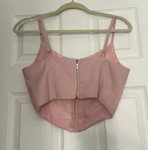 Ribbed Pink Corset Too Size M thumbnail 2