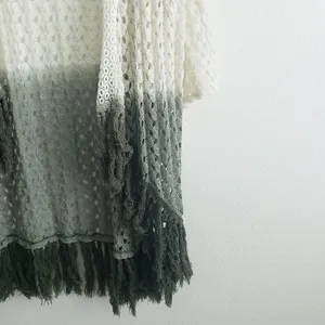 Young Fabulous and Broke Peer Tree Crochet Fringe Ombre Cardigan Sweater thumbnail 5