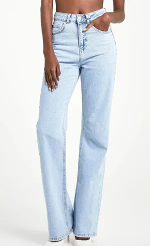 BOA Straight Leg High Rise Jeans Blue thumbnail 1