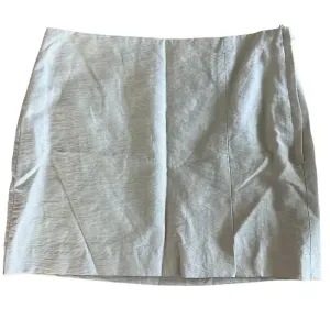 H&M Women's 6 Linen Blend‎ Beige Linen Blend Breathable Comfortable Mini Skirt thumbnail 4