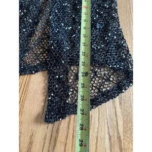 Kaktus Y2k Toggle Closure Lace Knit Open Front Cardigan Front Goth Fairy Sz XL thumbnail 10