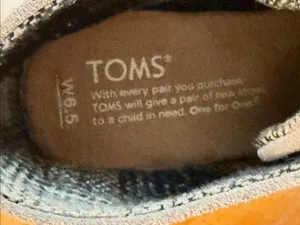 TOMS Women’s 6.5 Gray Suede Wedge Ankle Booties Lace Up Embroidered thumbnail 8