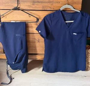 FIGS Navy Scrub Jogger Pants + Top Set thumbnail 1