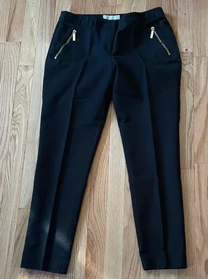 Michael Kors Black Dress Pants with Gold Zippers thumbnail 1