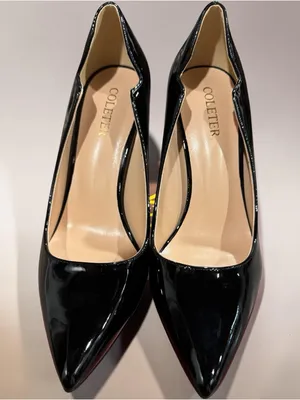 Coleter Black Patent Pointed Toe Pumps Size 8 thumbnail 1
