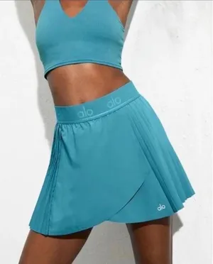 Alo Yoga Tennis Skirt In Blue Splash thumbnail 1