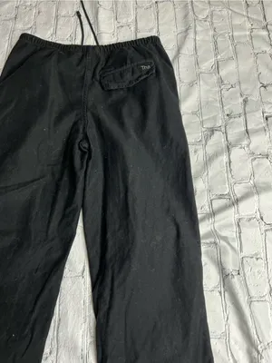 TNA Black Drawstring Elastic Hem Pants size small joggers thumbnail 2