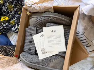 UGG Charcoal Knit Button Ankle Bootie thumbnail 8