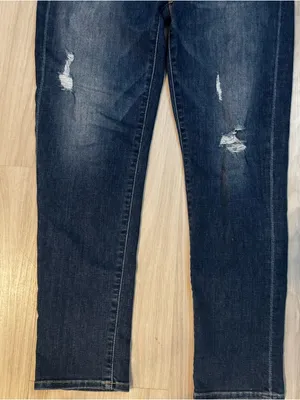 7 for all mankind Josefina skinny boyfriend Mid-Rise Distressed Jeans size 28 thumbnail 4