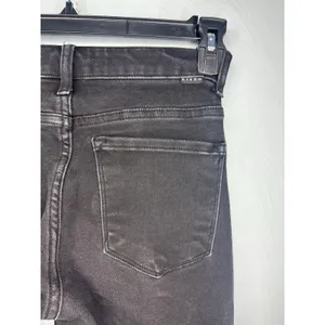 Risen Jeans Mid Rise Slim Straight Black Women's Size 1 25 Waist Stretch thumbnail 4
