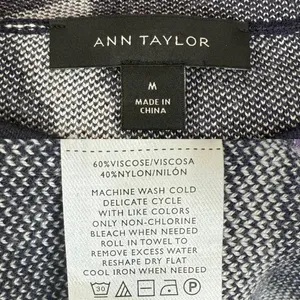 Ann Taylor Womens Sweater Blue Short Sleeve Knit Size Medium thumbnail 7