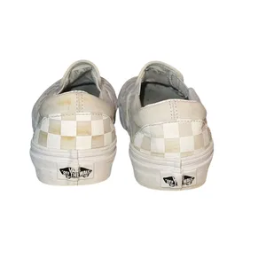 Vans unisex checkered canvas slip on sneakers thumbnail 5