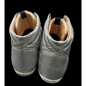 Gucci Glitter Web High Top Sneakers Women EU 38 Silver Designer Shoes Italy thumbnail 5