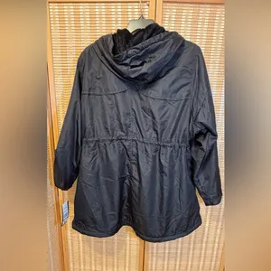 Big Chill black hoodie windbreaker fleece lined waist cinch Plus size 3XL jacket thumbnail 9
