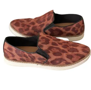 A New Day Slip on Sneakers Leopard Sneakers Brown Black Shoes 6 Animal Print thumbnail 2