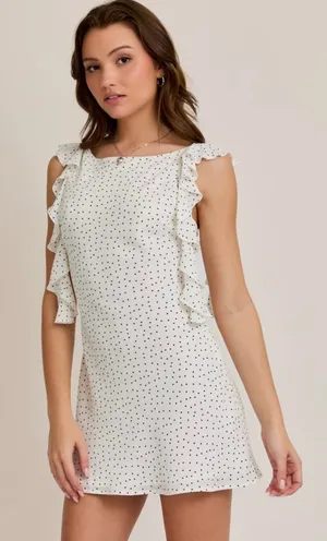 Le Lis Polka Dot Ruffle Dress thumbnail 1
