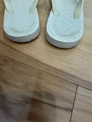 Coach cream White Sz 7.5 flip flops #summer #y2k thumbnail 4