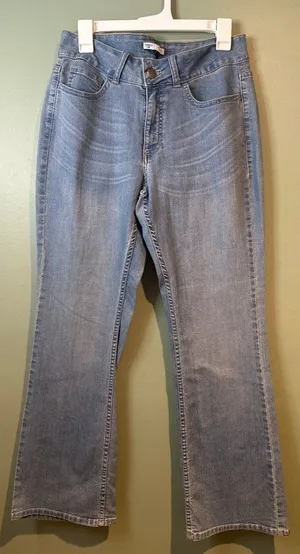 Lee Riders by Lee 10P Y2K Bootcut Jeans Sequin Pocket Dark Wash Retro Denim Indi thumbnail 1
