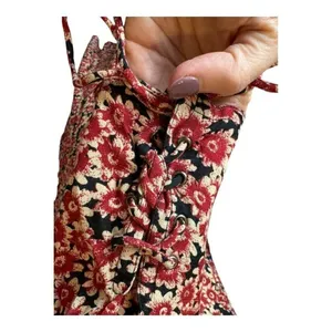 Free People Melanie Dress Women XS Red Floral Mini‎ Boho Cottagecore Festival thumbnail 10