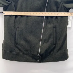 A New Approach Women Moto Jacket Size XL Earthy Green‎ Sherpa Assymetrical Zip thumbnail 13