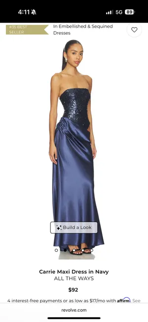 Revolve Maxi Dress Navy thumbnail 2