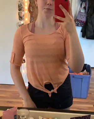 Charlotte Russe Coral shirt thumbnail 1