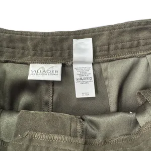 Villager Liz‎ Claiborne Olive Green Faux Suede Pants Womens 14 Short Ankle Y2K thumbnail 7