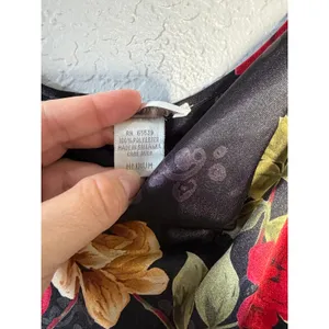 Vintage Black Floral Cami Dress M Gothic Whimsy Gothic Romantic thumbnail 5