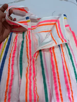 Boden Cathy Midi Skirt Multicolor Stripes Lined Size 6 White thumbnail 11