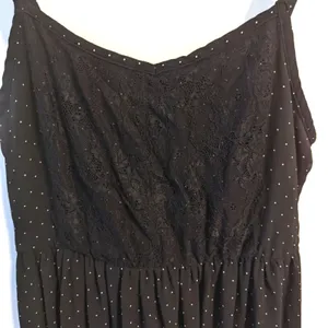 Torrid Womens Plus Size 1 1X 14 Black white polka dot babydoll empire dress thumbnail 5