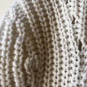7 For All Mankind Chunky Sweater Sz XL Minimal White Zippers Boho Coastal Summer thumbnail 6