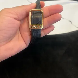 GANSON Black Suede Shoulder Bag Black thumbnail 6