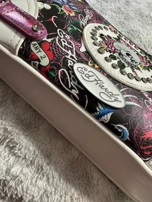 Ed Hardy Skull & Floral Chain Shoulder Bag / Crossbody thumbnail 4