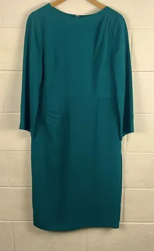 J.Jill Christian Siriano NWT teal quarter sleeve dress thumbnail 1