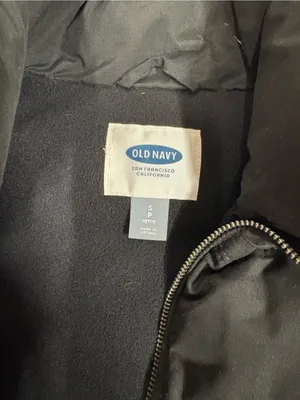Old Navy Black Quilted Vest with Zip thumbnail 2