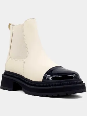 NEW SHUSHOP Zeina Lug Sole Chelsea Boot 10 M, BONE thumbnail 3