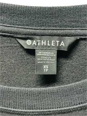 Athleta Coaster Luxe Crewneck Sweatshirt Black Women’s XS NWT Soft Pullover thumbnail 5