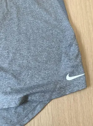 Nike Dri Fit Just Do It Tank Top Women's Size Small Gray/Black Band Logo thumbnail 2