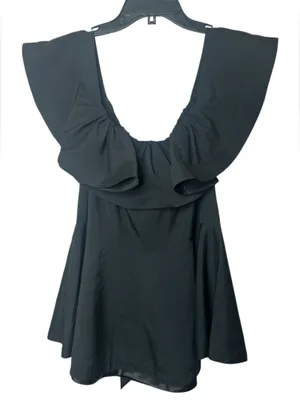 Mare Mare Off The Shoulder Bow Top Size Large Black thumbnail 6